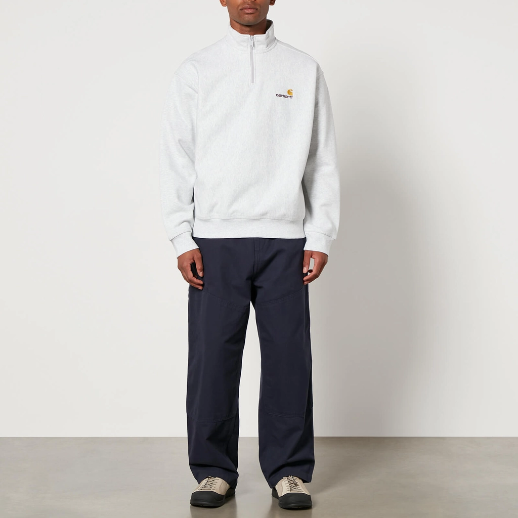Carhartt WIP Half Zip American Script Cotton-Blend Jersey Sweatshirt - XXL